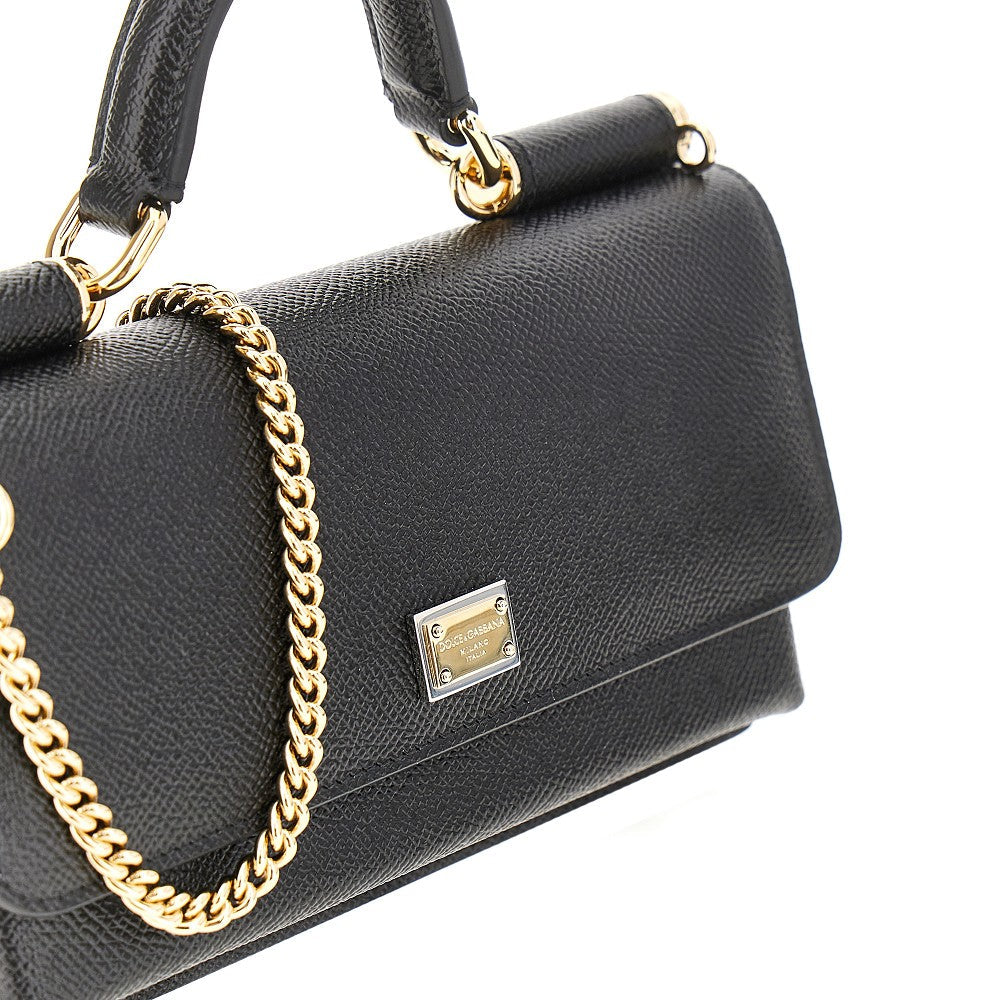 DOLCE&amp;GABBANA OS dauphine print leather mini bag