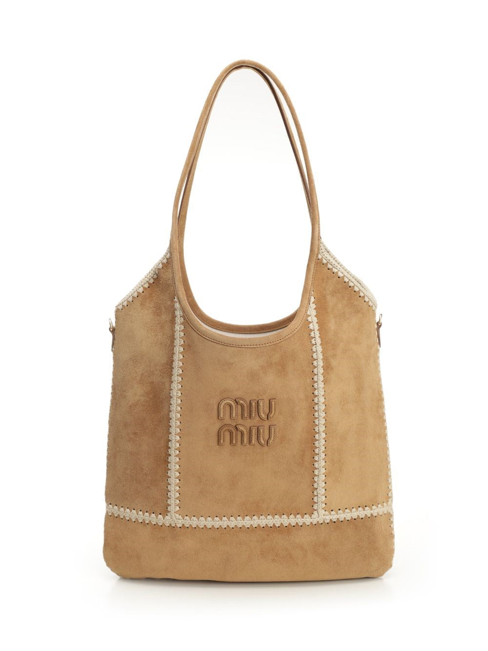 Ivy Crochet Suede Leather Shoulder Bag