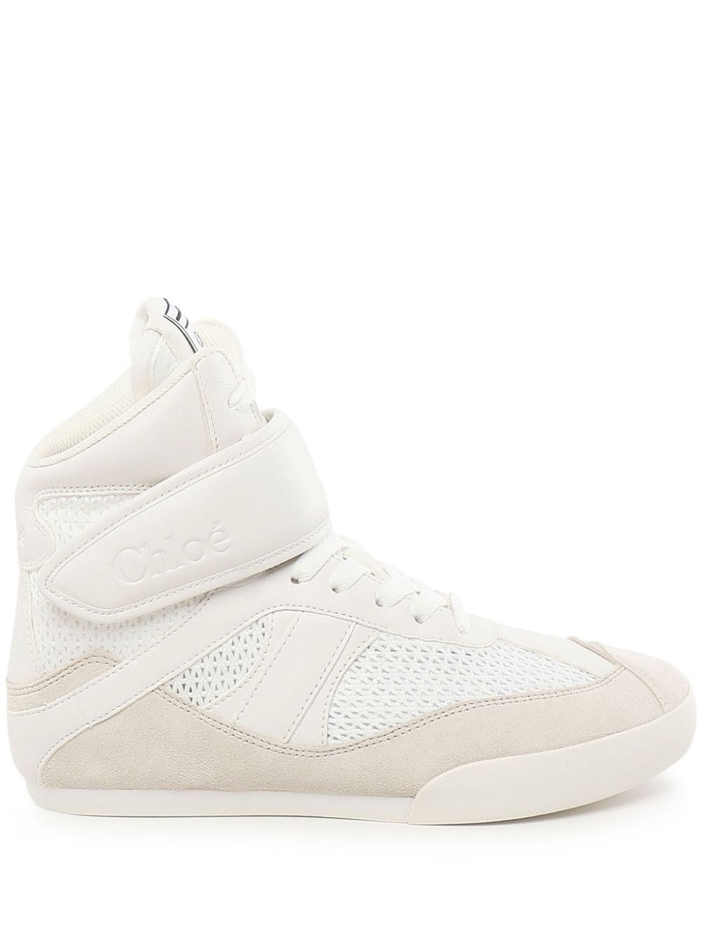 Chloé Mesh And Suede Kick High-top Sneakers