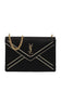 SAINT LAURENT Gaby Small Black Satin And Leather Shoulder Bag