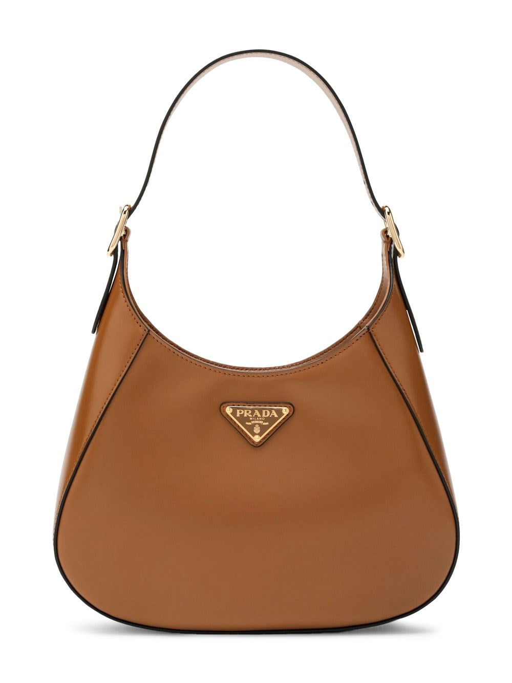 Prada Leather Shoulder Hobo Bag