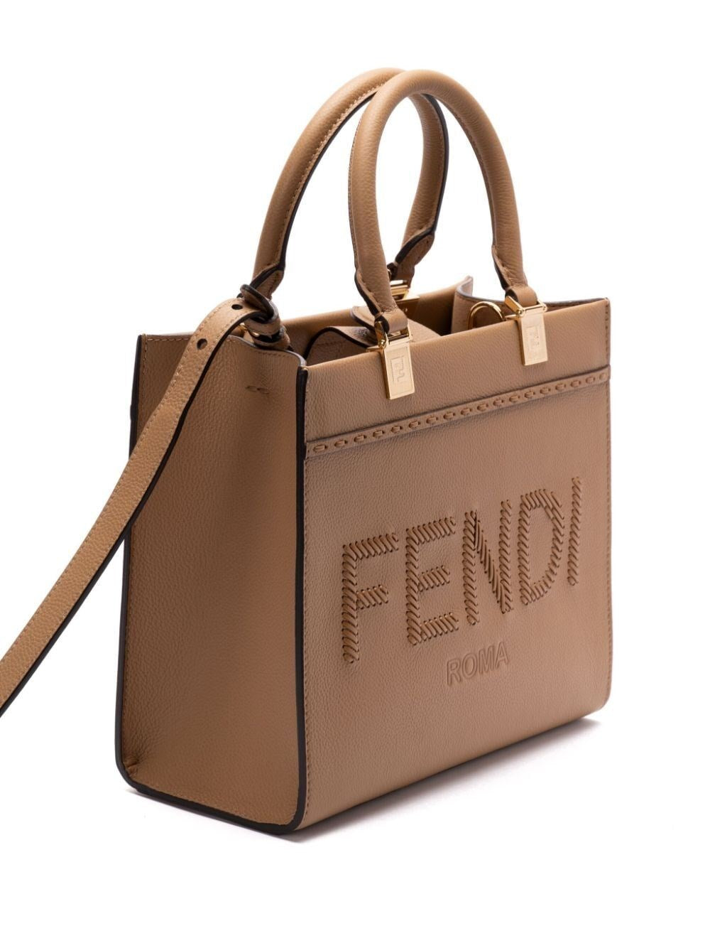 grained leather fendi sunshine small bag