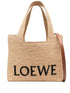 LOEWE Font Medium Raffia Tote – Beige