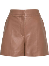 Fendi Straight-cut Leather Shorts