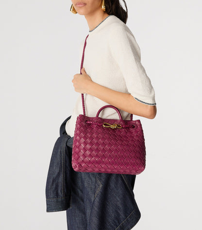 Andiamo Small Intrecciato Leather Tote