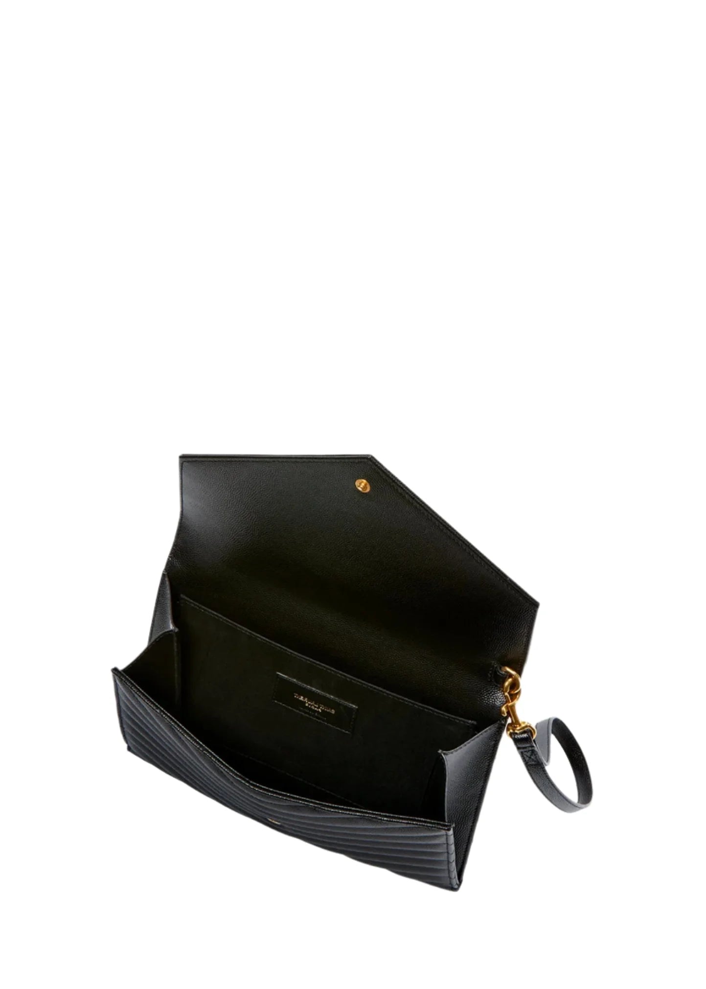 Cassandre Envelope Flap Leather Wristlet Pouch