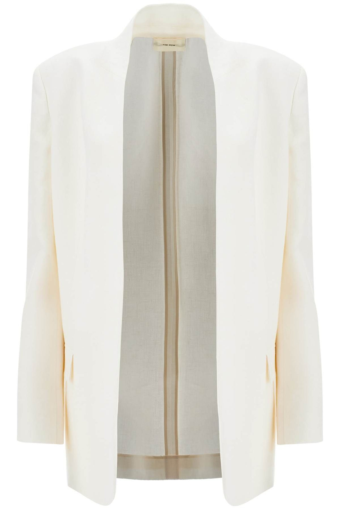 The Row Harvy Open Linen Blazer 