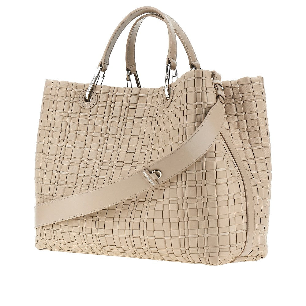 woven nylon medium shopping bag