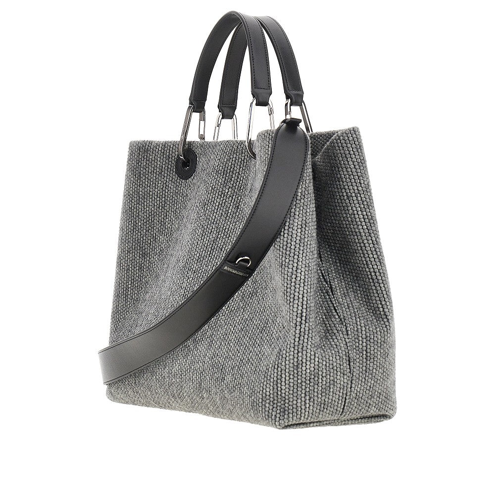 wool-blend medium shopping bag