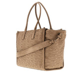 EMPORIO ARMANI OS faux suede leather medium shopping bag