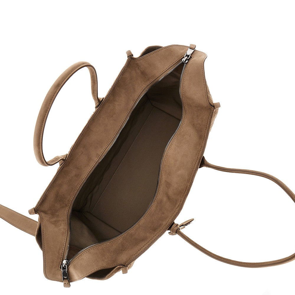 EMPORIO ARMANI OS faux suede leather medium shopping bag
