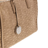 EMPORIO ARMANI OS faux suede leather medium shopping bag