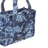 EMPORIO ARMANI OS bandana printed canvas small shopping bag