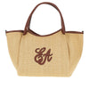 synthetic raffia medium shopping bag