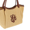 synthetic raffia medium shopping bag