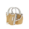synthetic raffia mini shopping bag