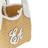 synthetic raffia mini shopping bag