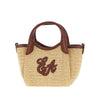 synthetic raffia mini shopping bag