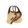 synthetic raffia mini shopping bag