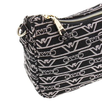 EMPORIO ARMANI OS canvas bag with jacquard logo