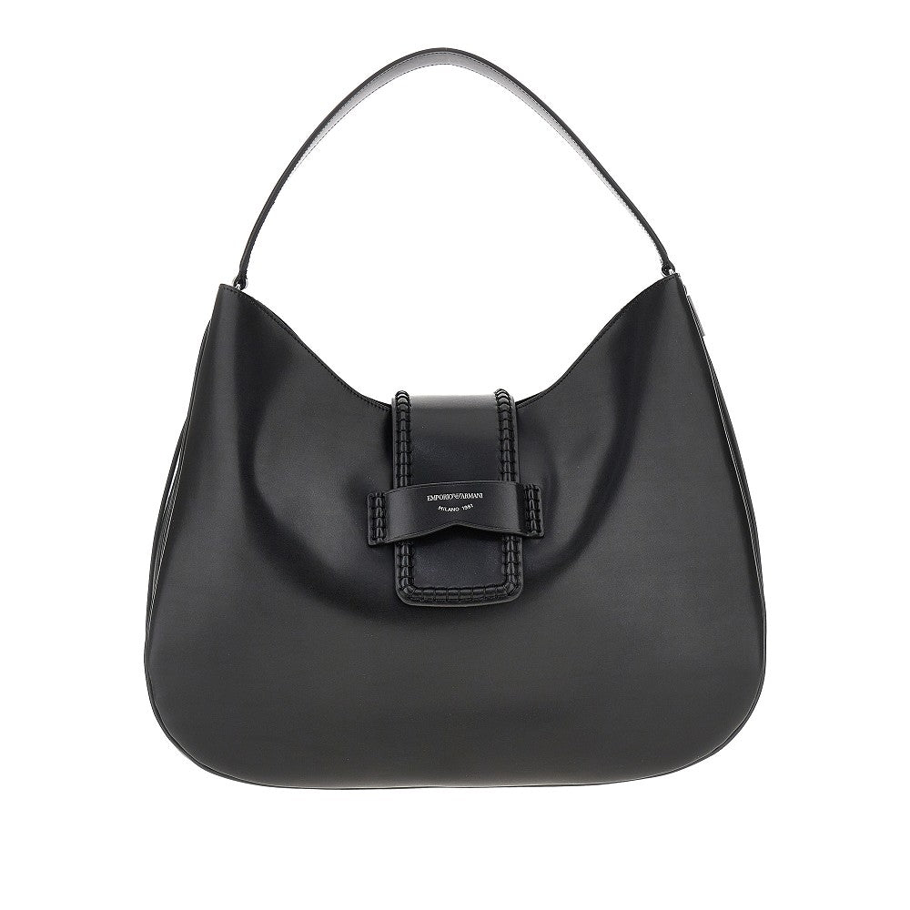 EMPORIO ARMANI OS leather large hobo bag