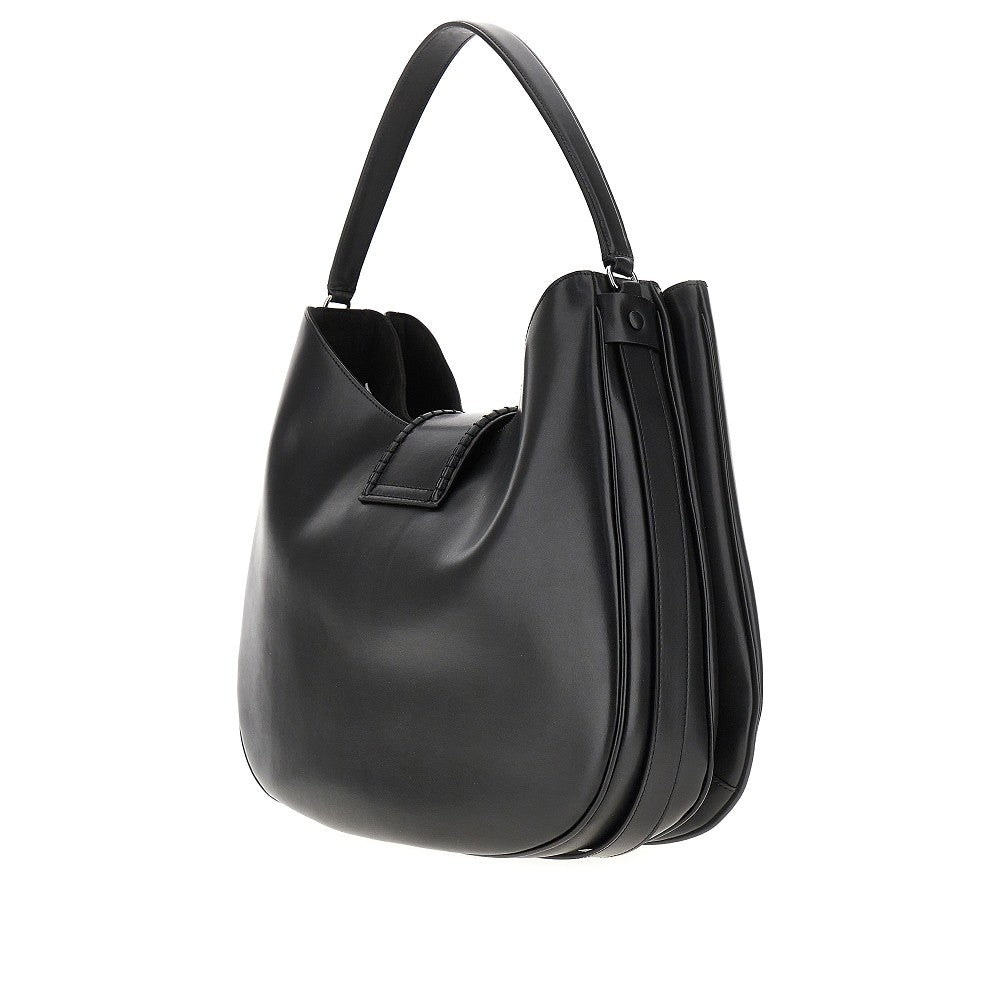 EMPORIO ARMANI OS leather large hobo bag