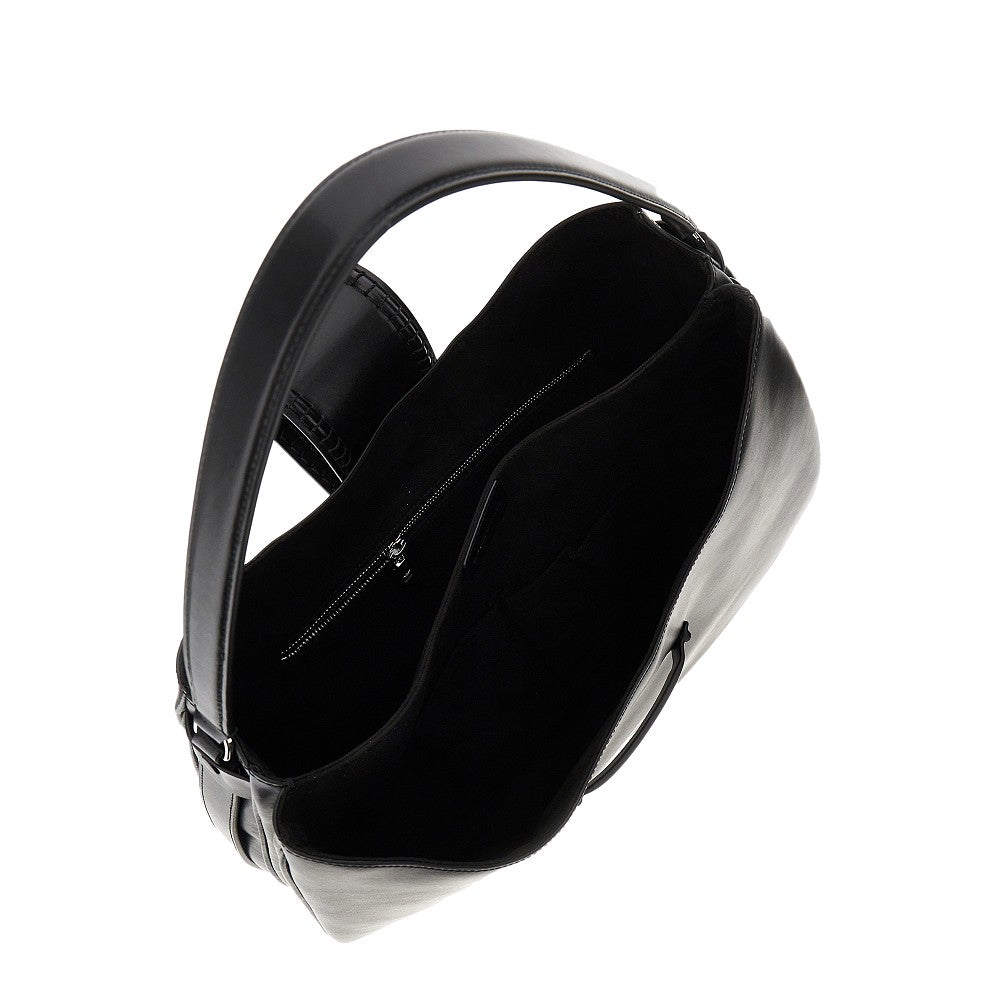 EMPORIO ARMANI OS leather large hobo bag