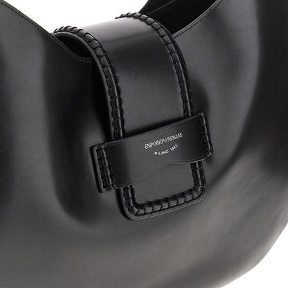 EMPORIO ARMANI OS leather large hobo bag