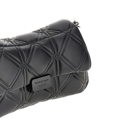 EMPORIO ARMANI OS faux nappa leather medium crossbody bag