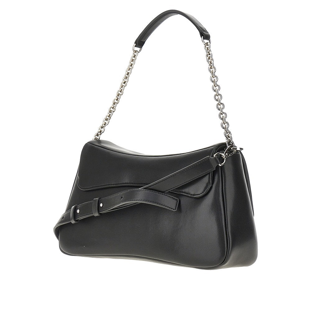 nappa leather large shoulder bag