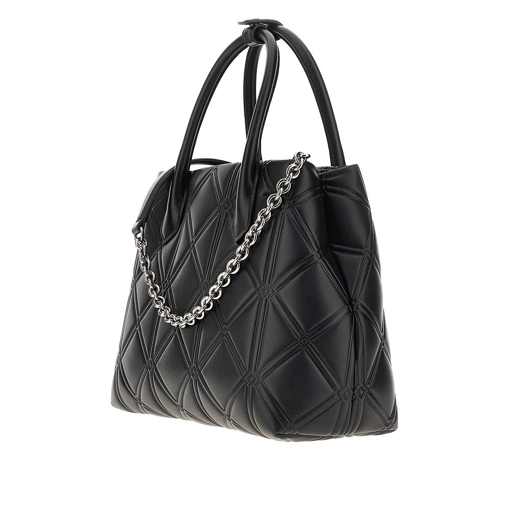 EMPORIO ARMANI OS faux nappa leather medium shopping bag