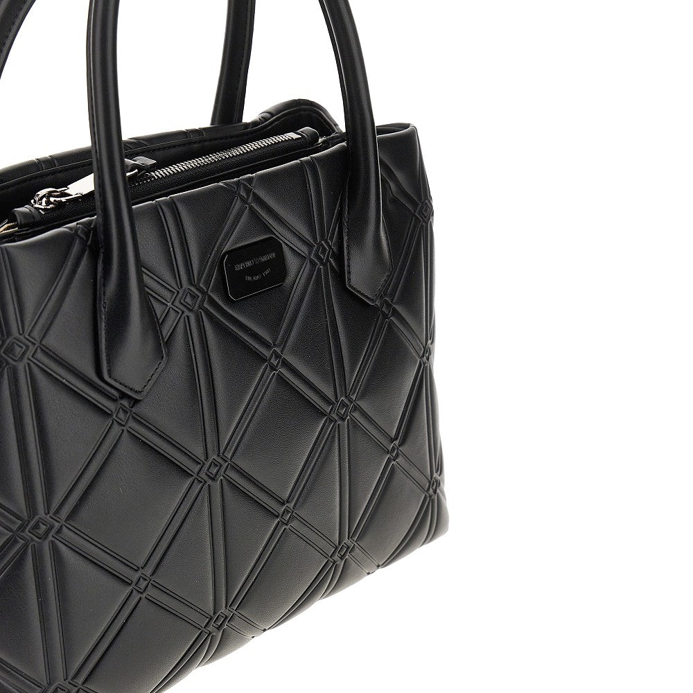 EMPORIO ARMANI OS faux nappa leather medium shopping bag