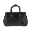 faux leather quilted handbag