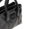 faux leather quilted handbag