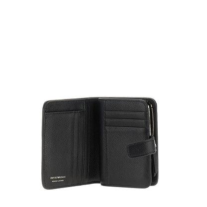 EMPORIO ARMANI OS grained leather bi-fold wallet