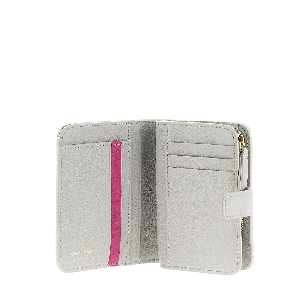EMPORIO ARMANI OS grained leather bi-fold wallet