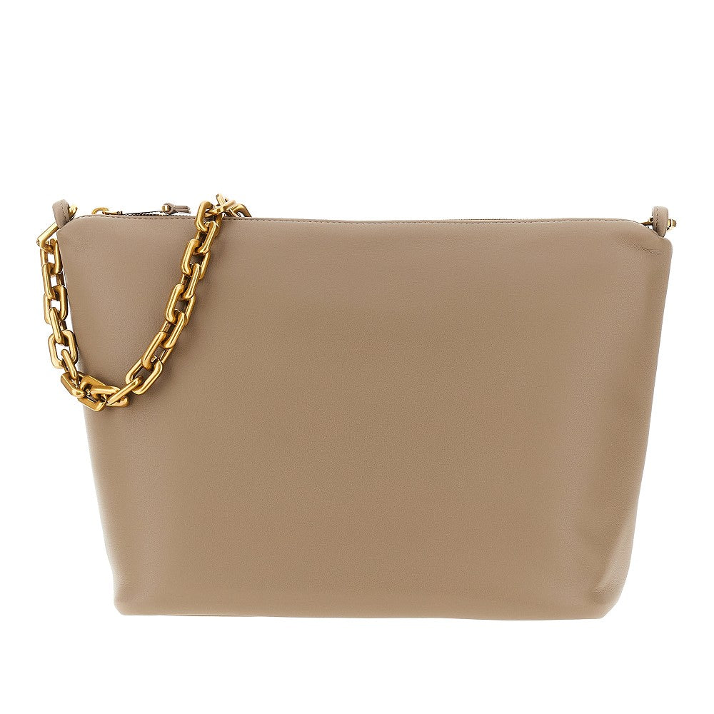 EMPORIO ARMANI OS nappa leather medium hobo bag with chain