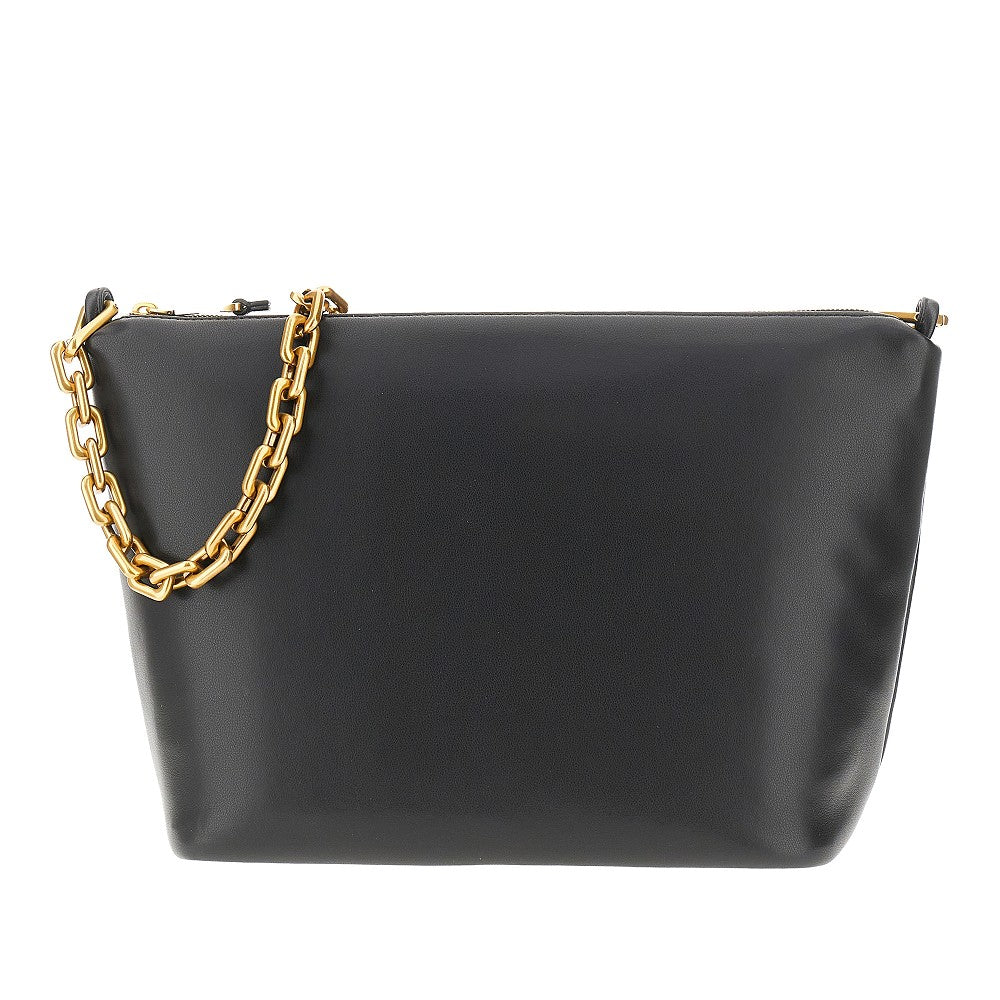 EMPORIO ARMANI OS nappa leather medium hobo bag with chain