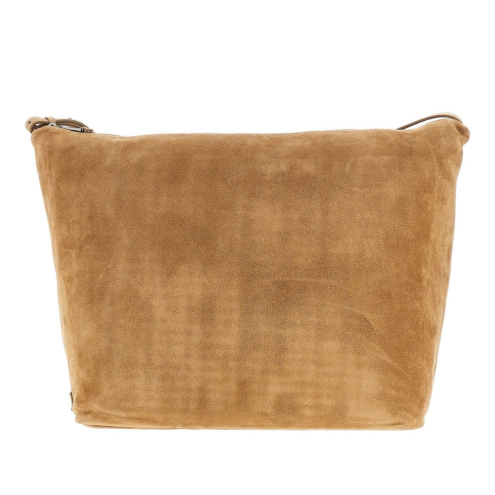 EMPORIO ARMANI OS suede leather xl hobo bag