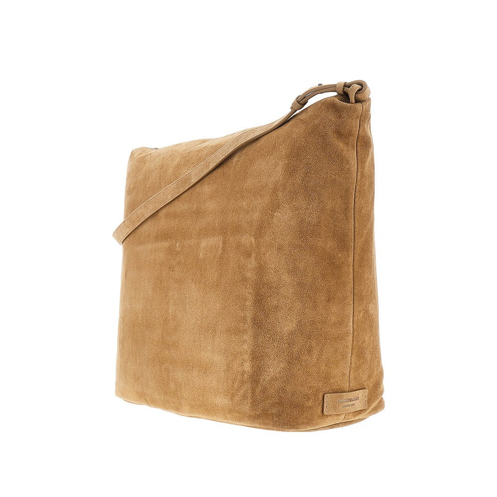EMPORIO ARMANI OS suede leather xl hobo bag