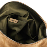 EMPORIO ARMANI OS suede leather xl hobo bag