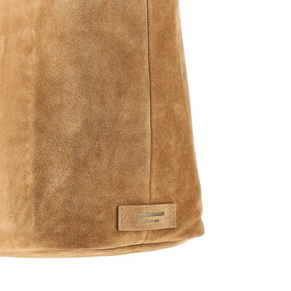 EMPORIO ARMANI OS suede leather xl hobo bag