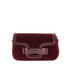 EMPORIO ARMANI OS velvet and faux patent leather clutch
