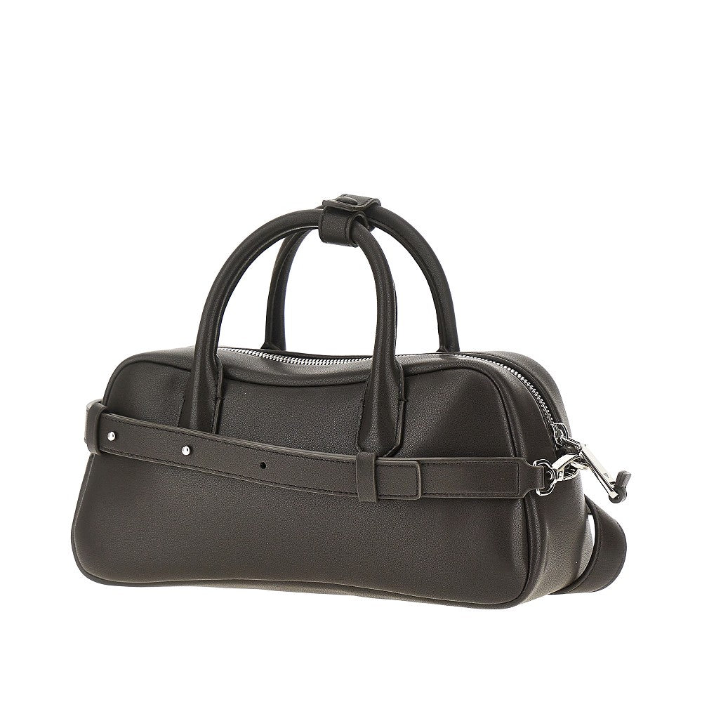 EMPORIO ARMANI OS nappa leather medium bowling bag