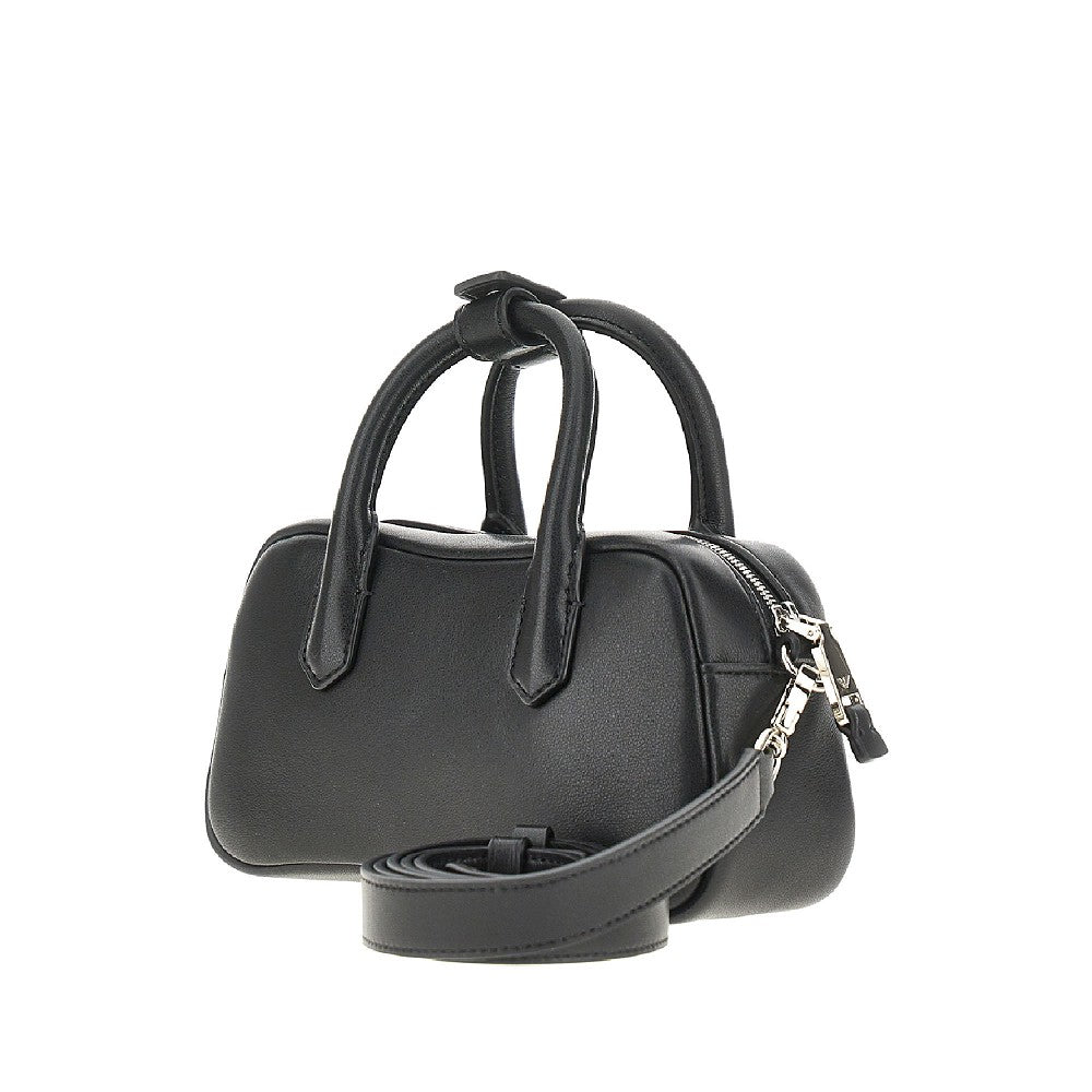 EMPORIO ARMANI OS nappa leather mini bowling bag