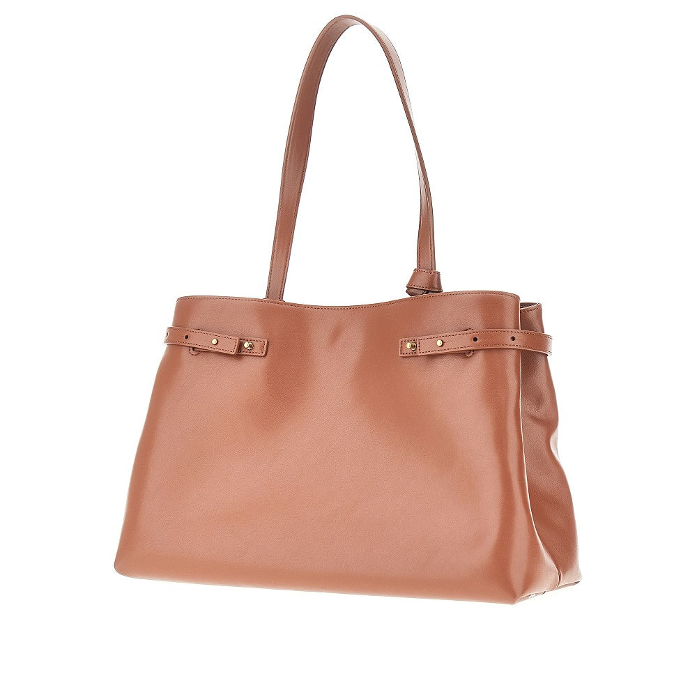 EMPORIO ARMANI OS leather shopping bag