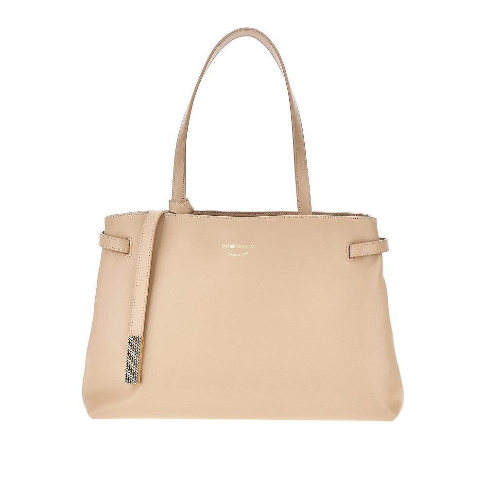 EMPORIO ARMANI OS leather shopping bag