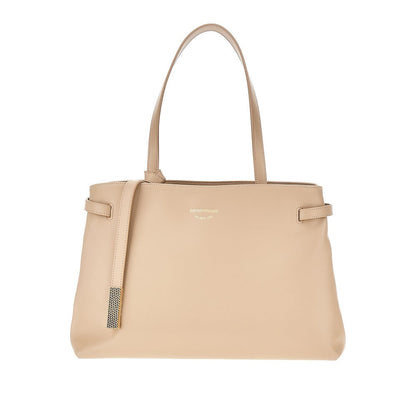 EMPORIO ARMANI OS leather shopping bag