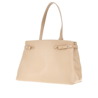 EMPORIO ARMANI OS leather shopping bag