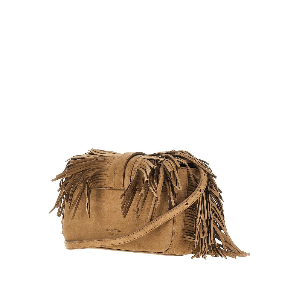 faux suede leather bag with fringes
